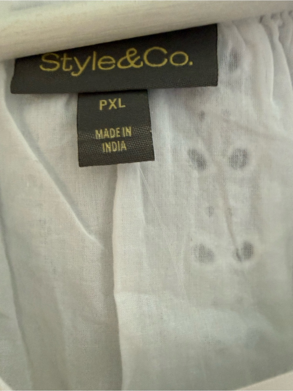Style & Co. White Eyelet Maxi Dress - Picture 4 of 5